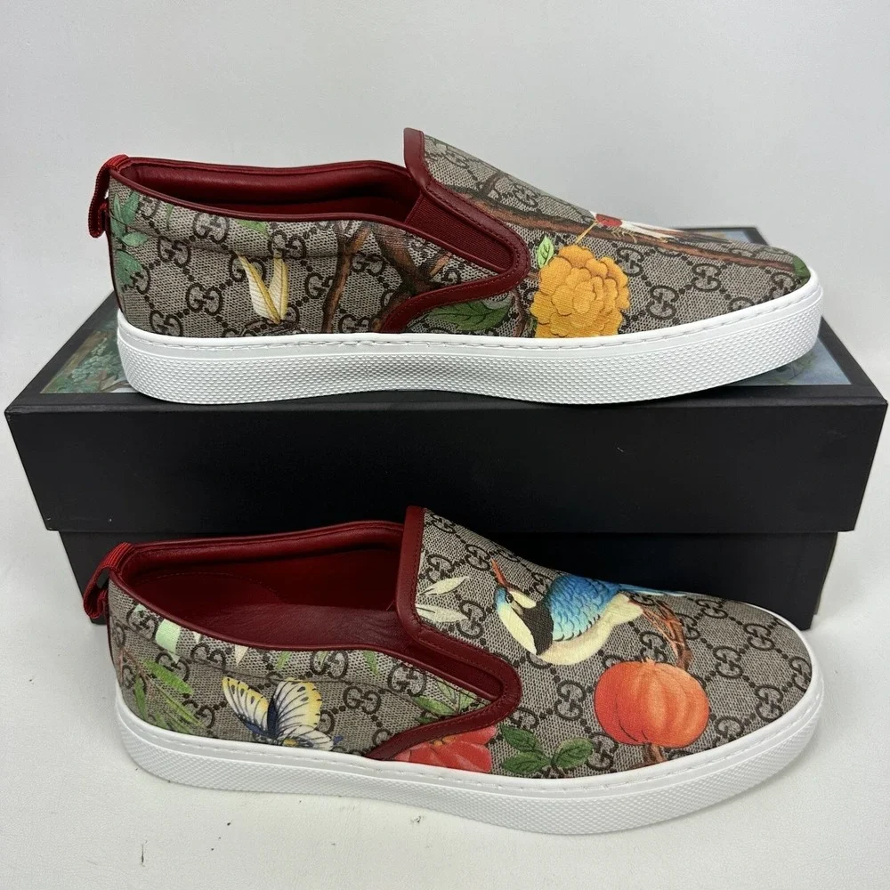 Gucci‎ Supreme Monogram Tian Shoes Sneakers Mens Size 10 UK Birds